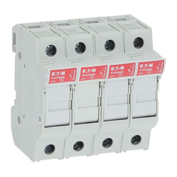 Fuse-holder, low voltage, 32 A, AC 690 V, 10 x 38 mm, 4P, UL, IEC, with indicator image 39