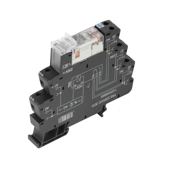 Relay module, 48 V UC ±10 %, Green LED, Rectifier, 2 CO contact (AgNi  image 2