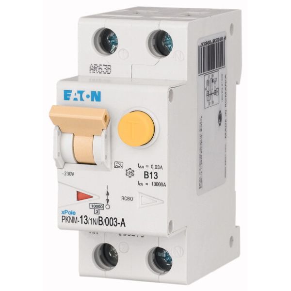 RCD/MCB combination, 13 A, 30 mA, MCB trip characteristic: B, 1p+N, RCD trip characteristic: A image 3