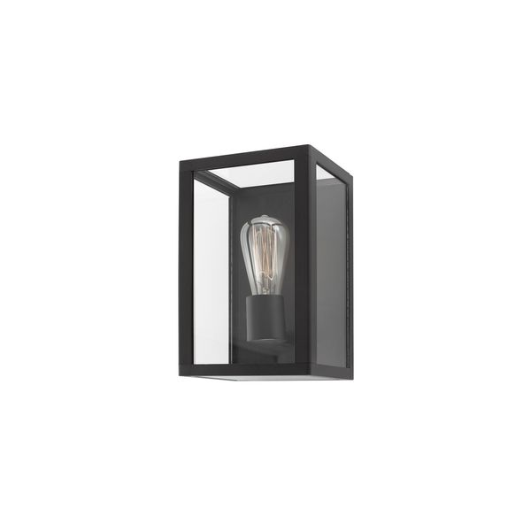 Black Die-Casting Aluminium Clear Glass LED E27 1x12 Watt 220-240 Volt IP54 Bulb Excluded L: 18 W: 17 H: 28 cm image 1