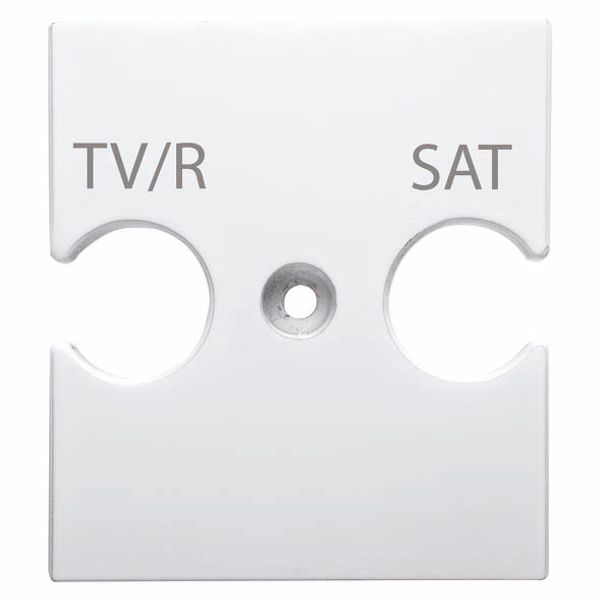 UNIVERSAL SUPPORT - COMBINED SOCKET OUTLET TV/R-SAT - GLOSSY WHITE - CHORUSMART image 2