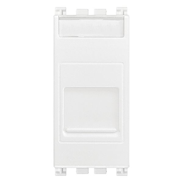 RJ11 phone jack 6/4 +cover white image 1