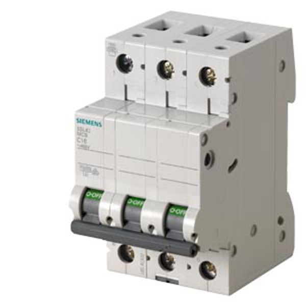 Miniature circuit breaker 400 V 10kA, 3-pole, B, 4A image 1