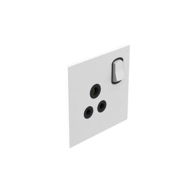 Art d'Arnould - 1 gang BS socket outlet 5A single pole switched Epure - Satin White image 1