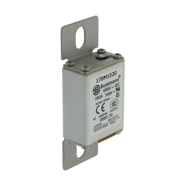 Fuse-link, high speed, 200 A, AC 690 V, size 000, 24 x 36 x 96 mm, aR, IEC, visual indicator image 19