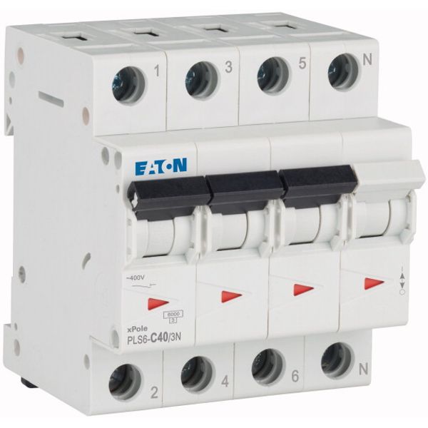 Miniature circuit breaker (MCB), 40 A, 3p+N, characteristic: C image 4