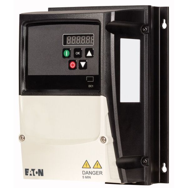 Variable frequency drive, 230 V AC, 1-phase, 4.3 A, 0.37 kW, IP66/NEMA 4X, Radio interference suppression filter, 7-digital display assembly, Addition image 2