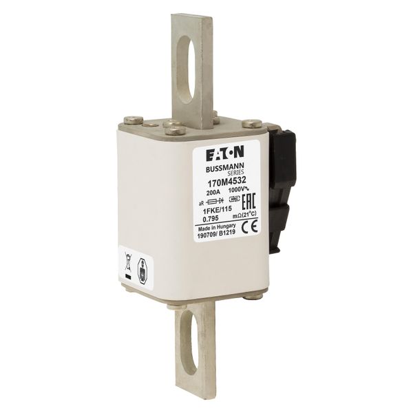 Fuse-link, high speed, 200 A, AC 1000 V, size 1, 51 x 68 x 102 mm, aR, IEC, single indicator image 24