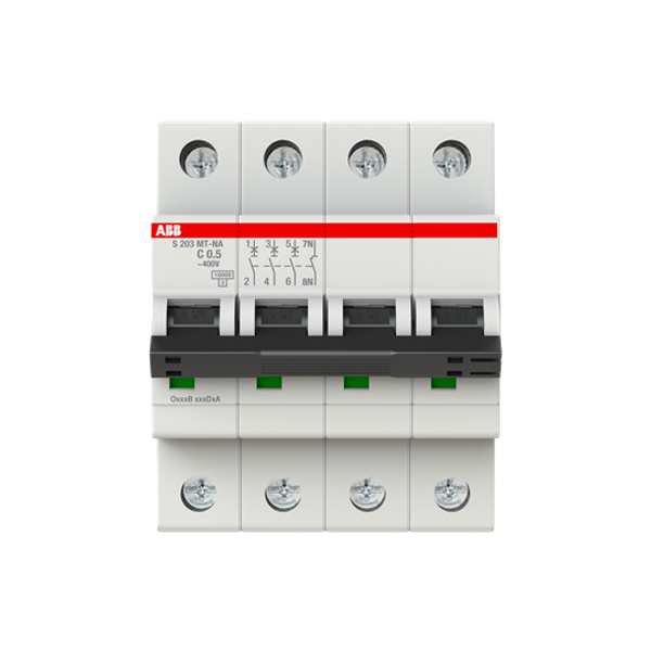 S203MT-C0,5NA Miniature Circuit Breakers MCBs - 3+NP - C - 0.5 A image 4