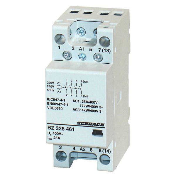 Modular contactor 25A, 4 NO, 230VAC, 2MW image 1