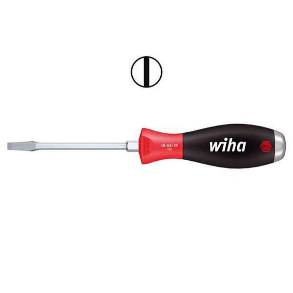 SoftFinish® slotted screwdriver.Hex blade with hex bolster, solid steel cap. 530SF  8,0x150 image 1