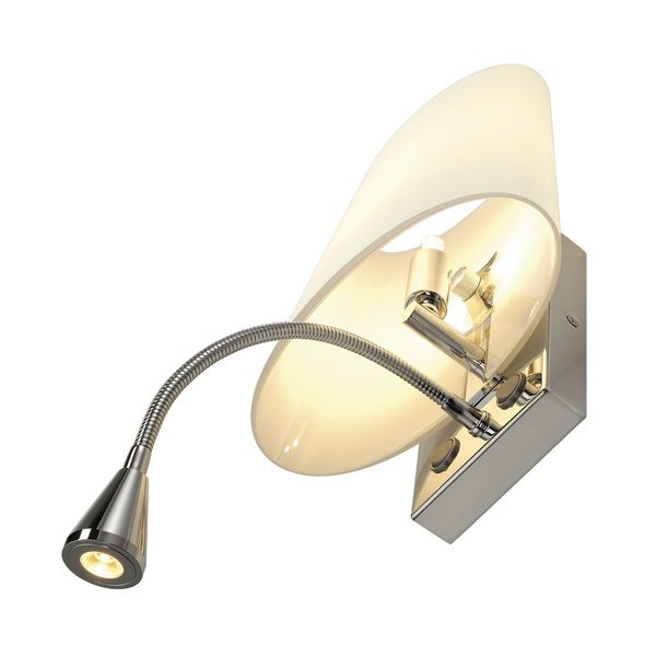 COUPA FLEXLED wall lamp, G9 max. 40W + 3W LED 3000K, chrom image 7
