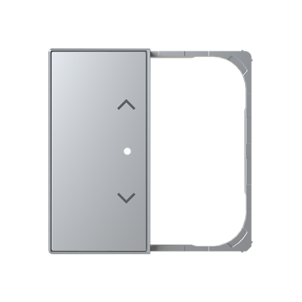 SRB-2-85PL Cover plate - free@home / KNX 2-gang sensors - Blind - Silver for Venetian blind Two-part button Silver - Sky Niessen image 1