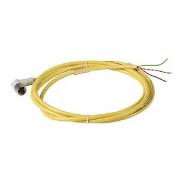 Connection cable, 3p, AC, coupling m12 angled, open end, L=2m image 2