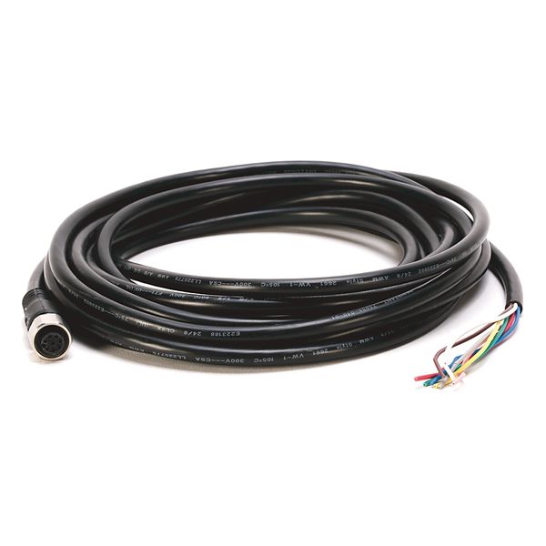DC Micro (M12), SS Hdwre, Female, Straight, 8-Pin, PVC Cable, Black image 1