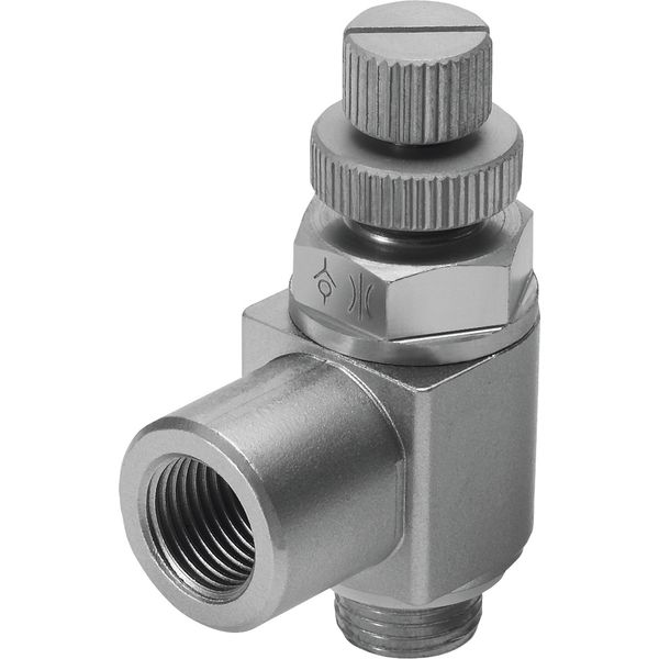 GRLA-1/8-RS-B One-way flow control valve image 1