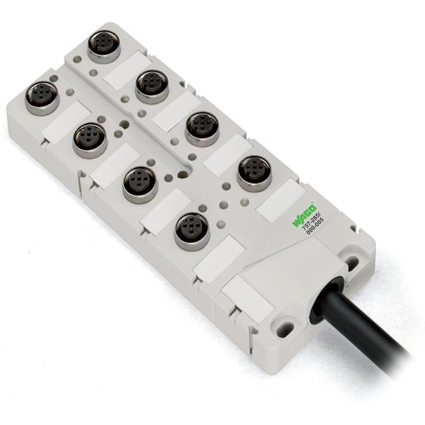 M12 sensor/actuator box 8-way 4-pole image 1