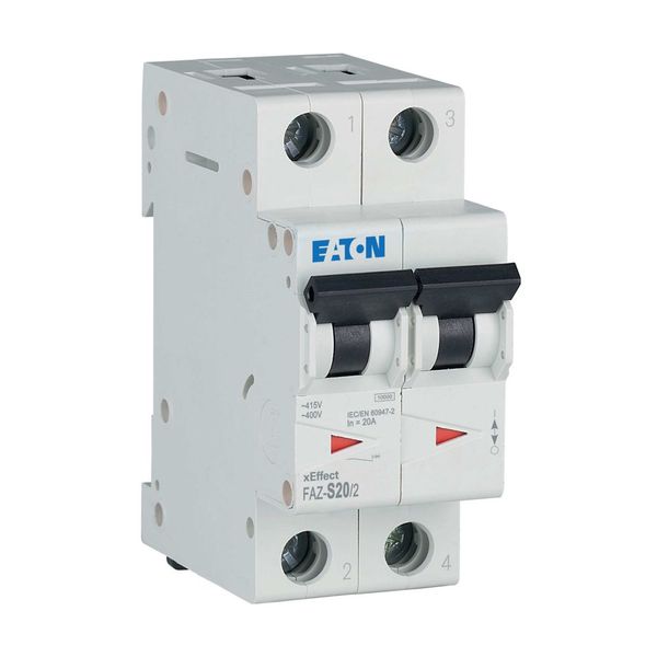 Miniature circuit breaker (MCB), 20 A, 2p, characteristic: S image 20