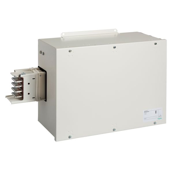 Feed unit, Canalis KSA, 630A, left mounting, without line protection, polarity 3L+N+PE, white RAL9001 image 1