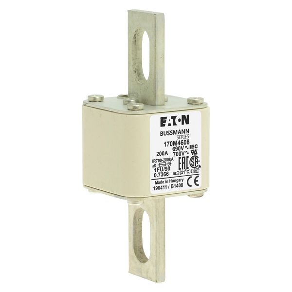 Fuse-link, high speed, 200 A, AC 690 V, size 1, 53 x 69 x 136 mm, aR, IEC, UL image 24