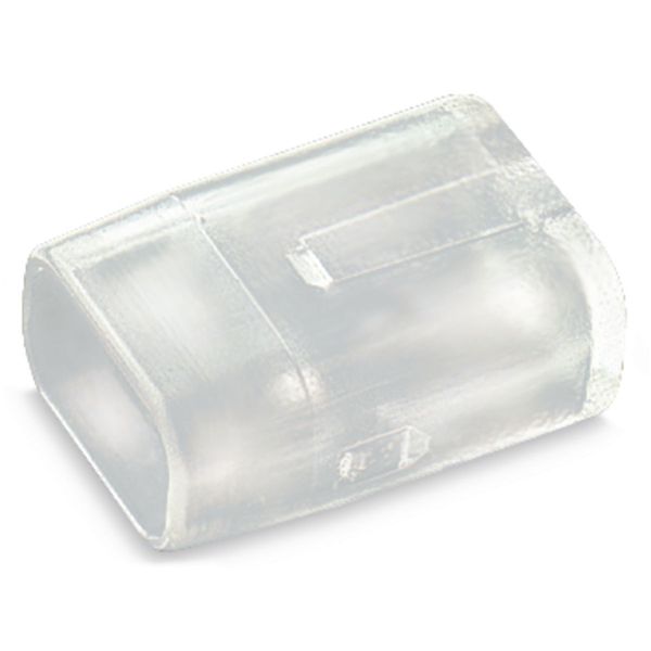 Flat cable end cover for flat cable 2 x 1.5 mm² Plastic transparent image 1