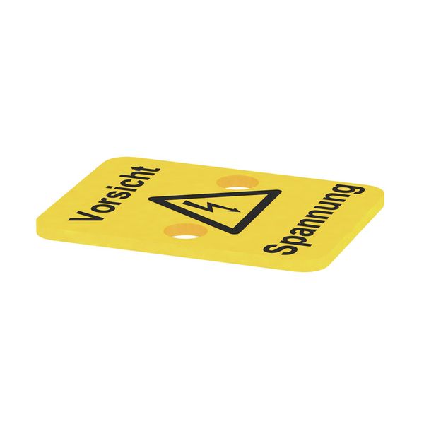 Terminal cover, PVC, yellow, Height: 25 mm, Width: 25.6 mm, Depth: 1 m image 2