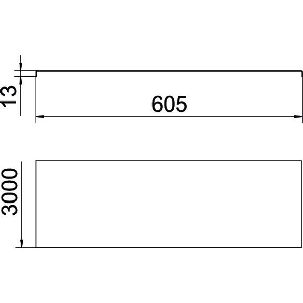 DRLU 600 A4 Unperforated cover for cable tray and ladder 600x3000 image 2