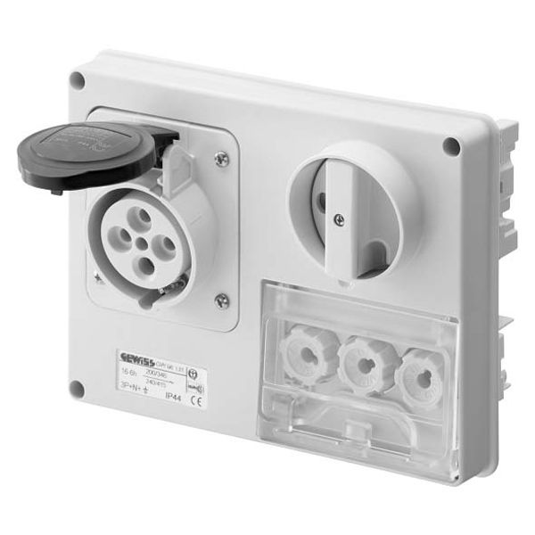 FIXED INTERLOCKED HORIZONTAL SOCKET-OUTLET - WITHOUT BOTTOM - WITH FUSE-HOLDER BASE - 3P+N+E 32A 480-500V - 50/60HZ 7H - IP44 image 2