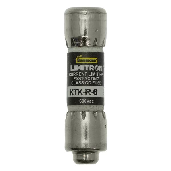 Fuse-link, LV, 6 A, AC 600 V, 10 x 38 mm, CC, UL, fast acting, rejection-type image 2