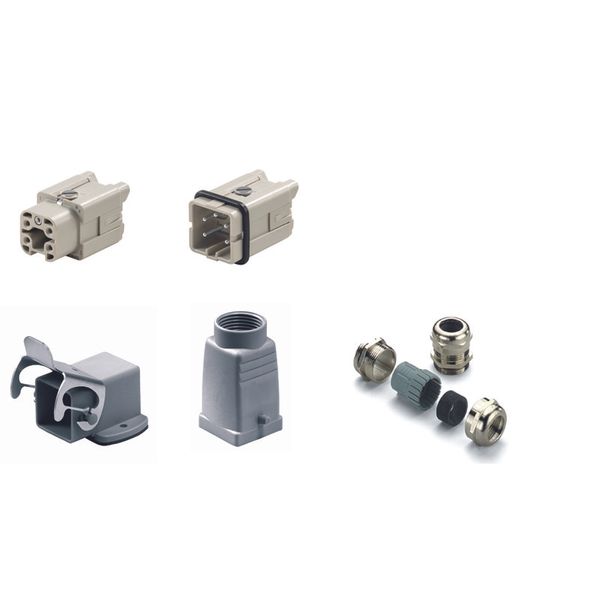 Industrial connectors (set), Series: HA, Screw connection, Size: 1, Nu image 1