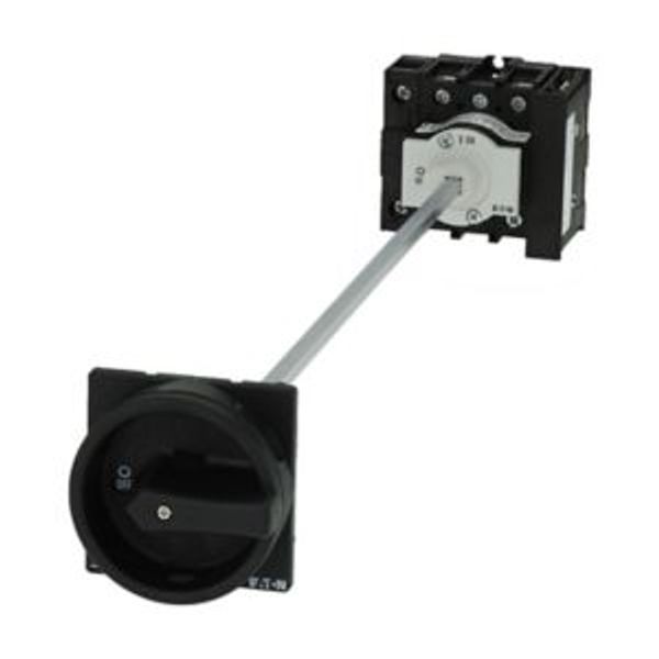 Main switch, P1, 40 A, rear mounting, 3 pole + N, 1 N/O, 1 N/C, STOP function, With black rotary handle and locking ring, Lockable in the 0 (Off) posi image 4
