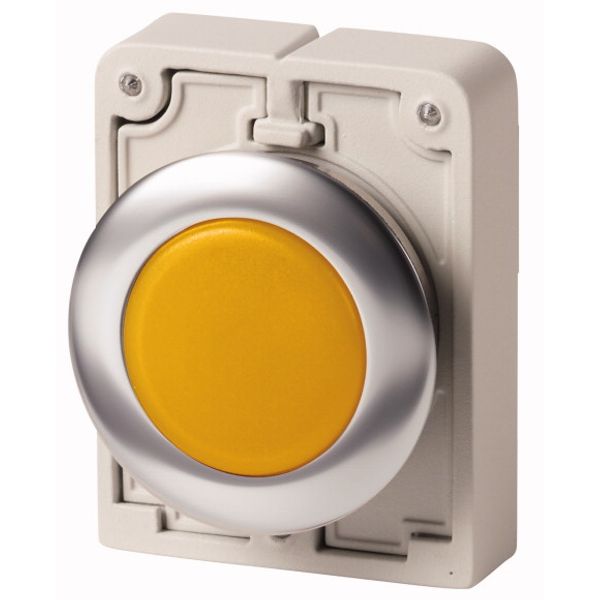 Indicator light, RMQ-Titan, flat, yellow, Front ring stainless steel image 2