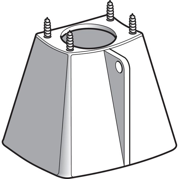 Harmony XAC, Protective guard for mushroom key release or key switch head, bottom mounted image 1