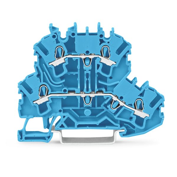 Double-deck terminal block Through/through terminal block N/N blue image 1