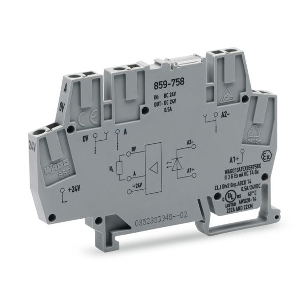 859-758 Optocoupler module; Nominal input voltage: 24 VDC; Output voltage range: 20 … 30 VDC image 1