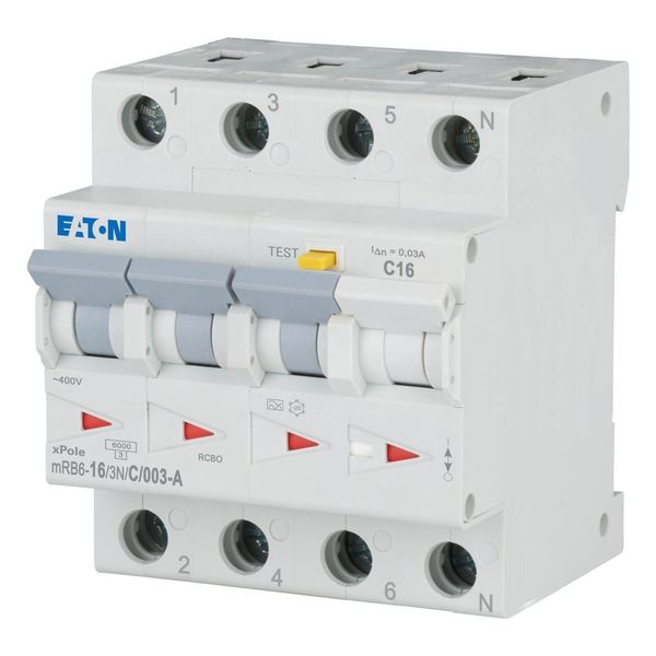 RCD/MCB combination, 16 A, 30 mA, MCB trip characteristic: C, 3p+N, RCD trip characteristic: A image 4