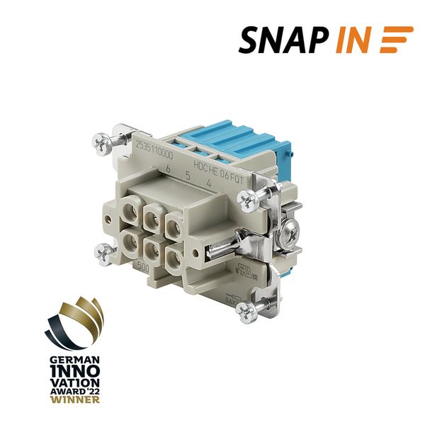 Contact insert (industry plug-in connectors), Female, 500 V, 24 A, Num image 1