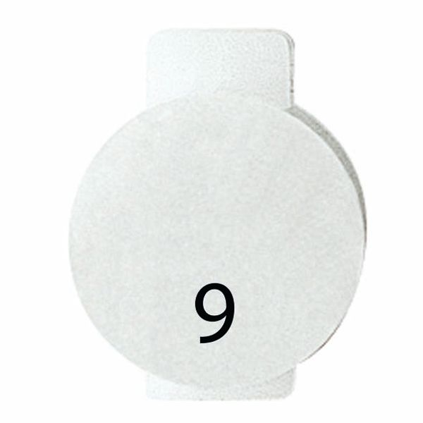 LENS WITH ILLUMINATED SYMBOL FOR COMMAND DEVICES - NINE - SYMBOL 9 - SYSTEM WHITE image 2