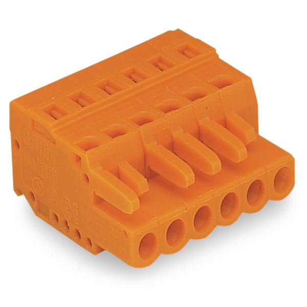 1-conductor female connector CAGE CLAMP® 2.5 mm² orange image 1