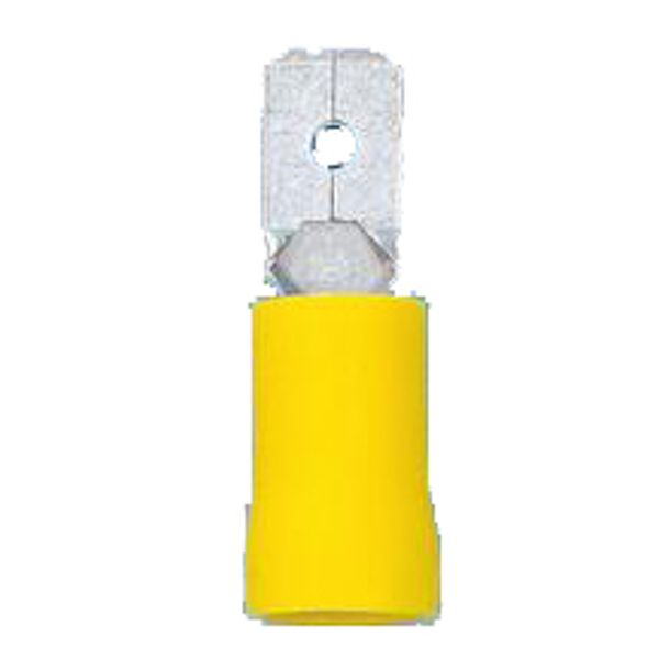 Insulated male Push-on Terminal 6.3 yellow, 4-6mmý image 1