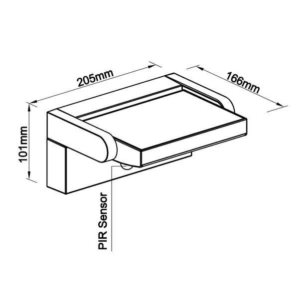 ILAS LED PIR 12,5W 750lm 3000K IP54 anthracite image 8