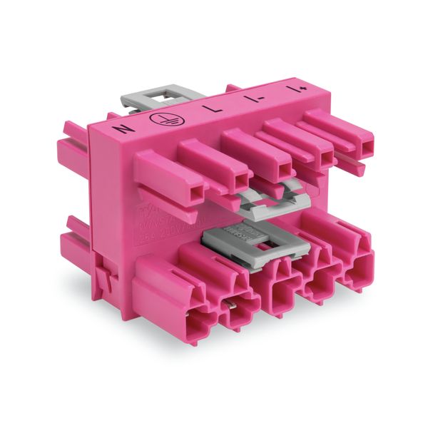 3-way distribution connector 5-pole Cod. B pink image 1