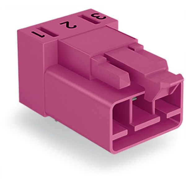 Plug for PCBs angled 3-pole pink image 2