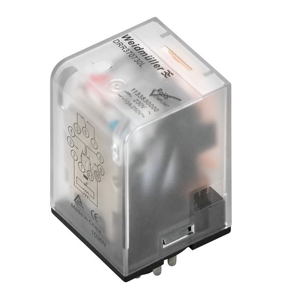 Industrial relay, 24 V AC, red LED, 3 CO contact (AgSnO) , 250 V AC, 1 image 2