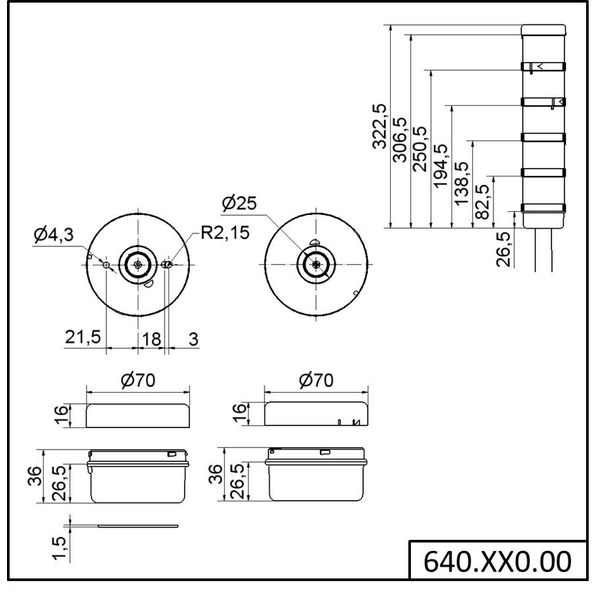 Terminal element BWM 12-230VAC/DC GY image 3