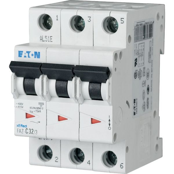 Miniature circuit breaker (MCB), 50 A, 3p, characteristic: D image 6