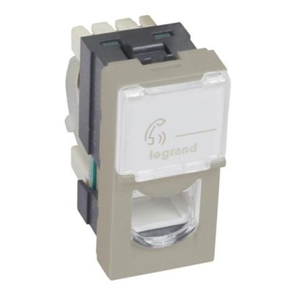 Arteor™ - Telephone socket - for British Telecom - single secondary - 1 module - Champagne image 1