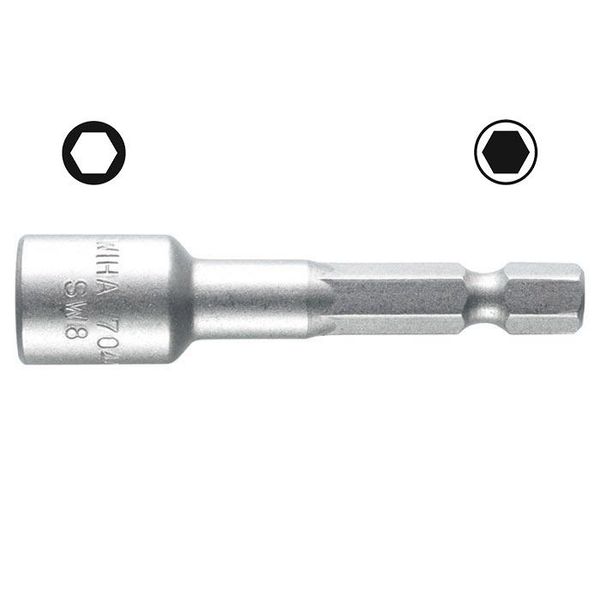 Standard bit, socket-wrench insert, style E 6.3. 8mm (04510) image 1