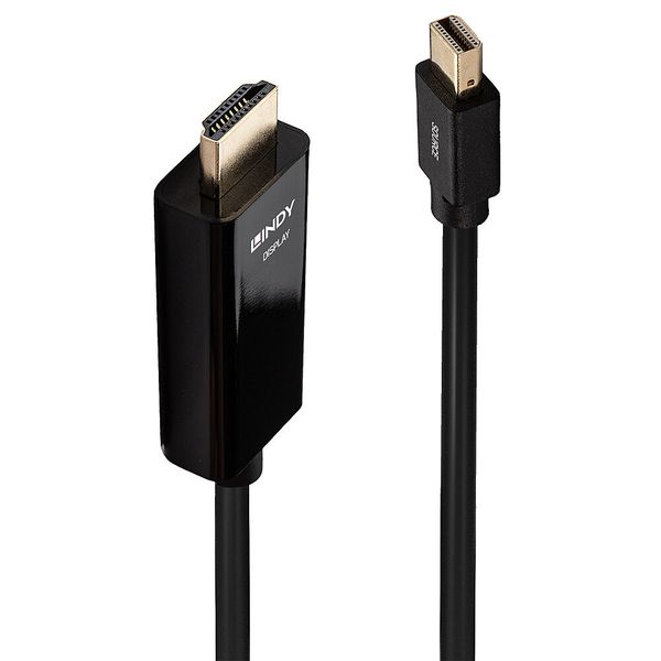 2m Mini Display Port to HDMI 4K30Hz Adapter Cable Connects a single Mini Display Port device to a single HDMI® Display with a maximum resolution of 3840x2160@30Hz image 1