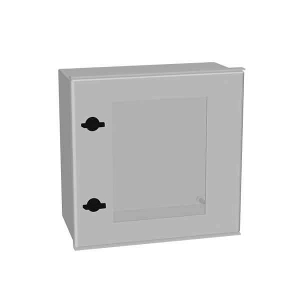 MINIPOL with glazed door + quarter turn lock, H400 W400 D200 image 1
